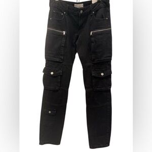 Zara Woman Black Utility Jeans Size 4 - Slim Cargo . NEW